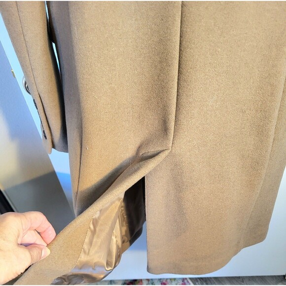 Michael Kors Women’s Camel Classic Wool Blend Minimalist Tailored Overcoat Med - Picture 5 of 16